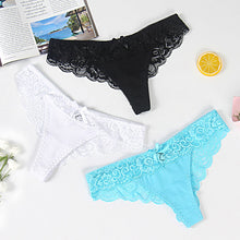 Load image into Gallery viewer, 3pcs Sexy Lace Brazilian Panties