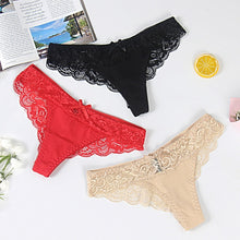 Load image into Gallery viewer, 3pcs Sexy Lace Brazilian Panties