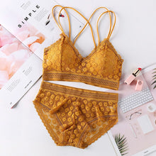 Load image into Gallery viewer, Soft Flower Bra Set