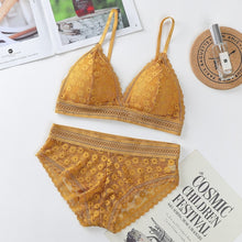 Load image into Gallery viewer, Soft Flower Bra Set