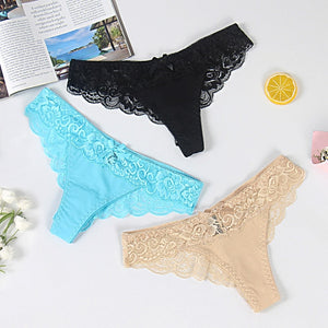 3pcs Sexy Lace Brazilian Panties