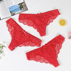 3pcs Sexy Lace Brazilian Panties