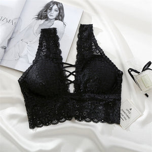 Sexy Lace Cross Bralette