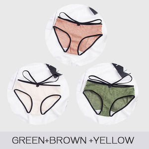 3pcs/set Cotton Colorful Panties