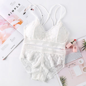 Soft Flower Bra Set