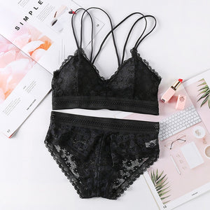 Soft Flower Bra Set